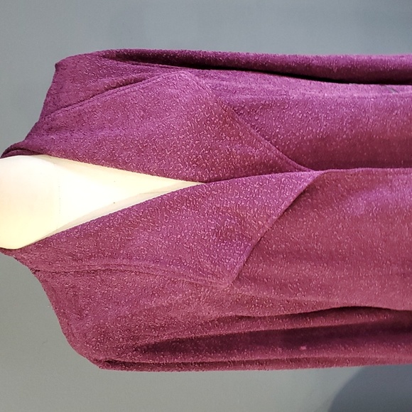NWOT Soft surroundings woman's purple waterfall jacket sweater size  LX - Picture 3 of 16